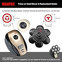 Vista 26 de WAHFOX Cable de carga para afeitadora de cabeza para el aseo libre Freebird Skull Shaver cabeza afeitadora, cable de cargador WAHFOX para muchas