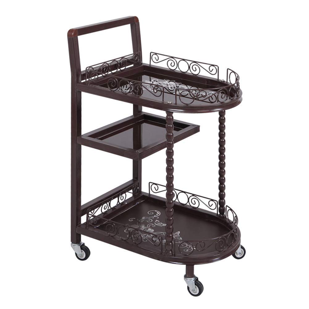 Serving Cart, Beauty Salon Cart, Tool Cart, Trolleys With Wheels,3 Shelves Beauty Utility Trolley Salon Service Cart With Utility Handle And Whee
