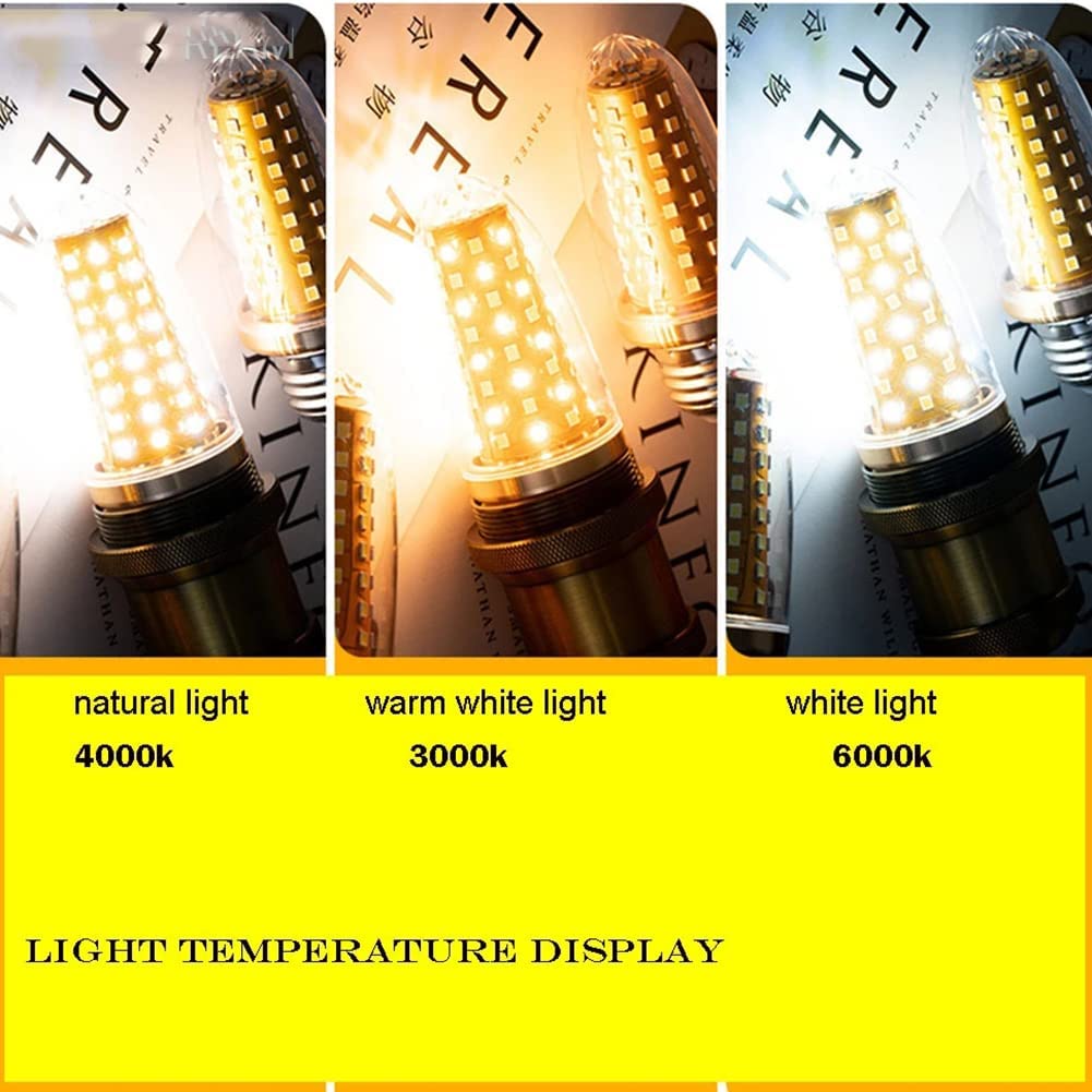 Bombilla LED tipo maíz E27 de 18 W, 1450 lm, ángulo de haz de 360°, equivalente a bombillas halógenas E27 de 100 W, lámpara LED tipo maíz con tornillo Edison, no regulable, paquete de 4, luz blanca d