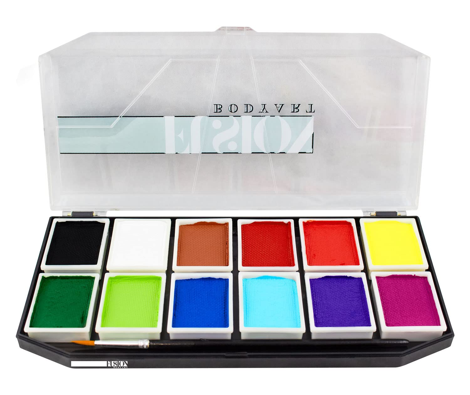 FUSION BODY ART Professional Quality Face Painting Palette – Sampler | Hypoallergenic Safe & Non-Toxic – Water Activated Makeup Face Paint Kit for Kids & Adults | Perfect for Birthday Parties