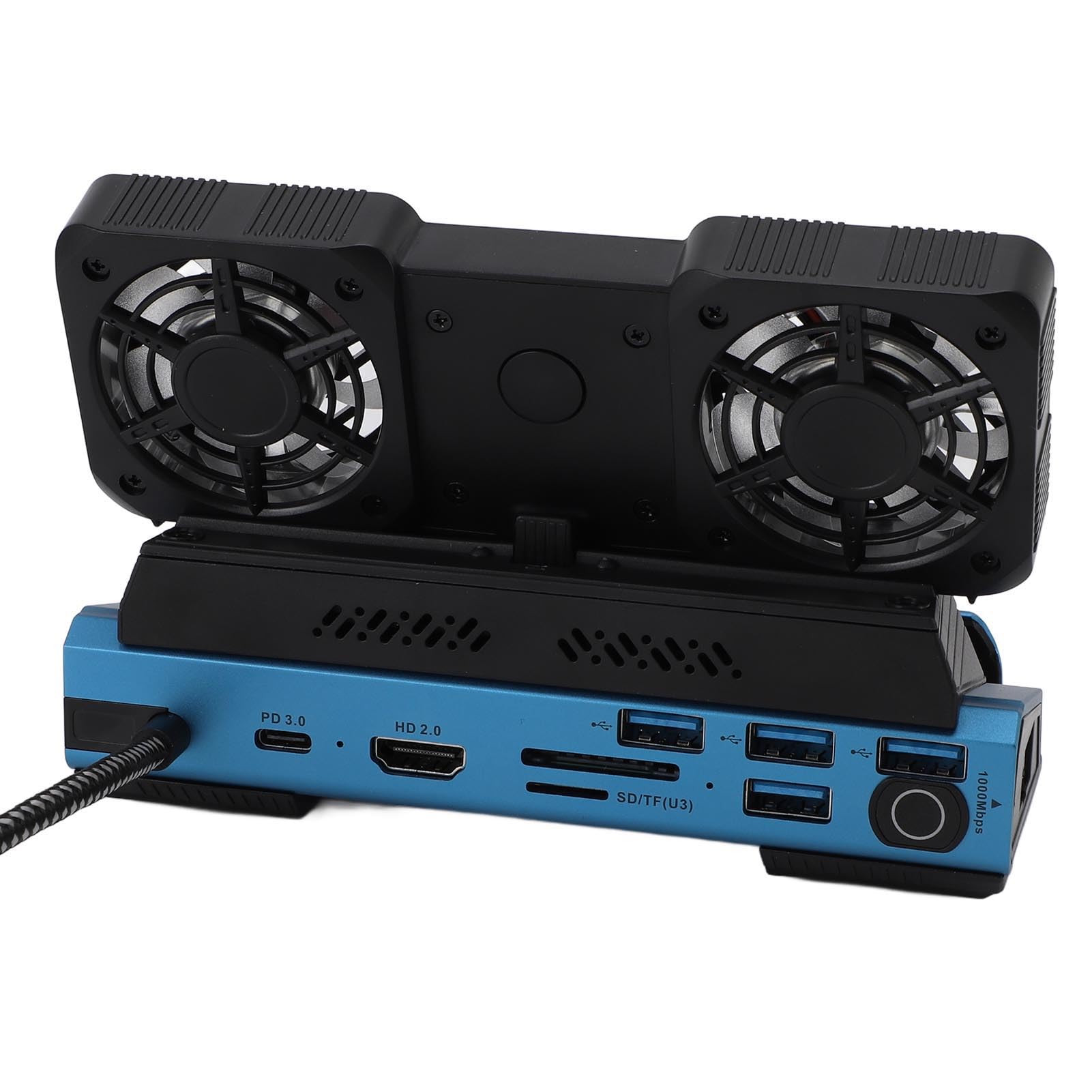 Generic Estación de Acoplamiento Multifuncional para Legion Go para Claw con Ventilador de Refrigeración Dual, Transferencia de Datos Rápida, Salida 4K 60 Hz, Base USB C para Jugadores