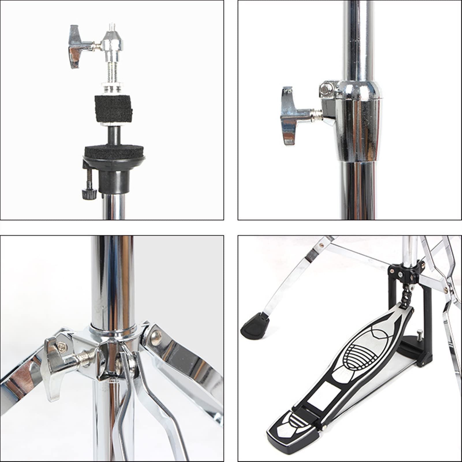 FLFL Beckenständer Boom Trommel Hi-Hat-Stand-Hänge-Hänge-Cymbal-Stand-Musikinstrument-Accessoires Single Hammer Straight Cymbal Stand