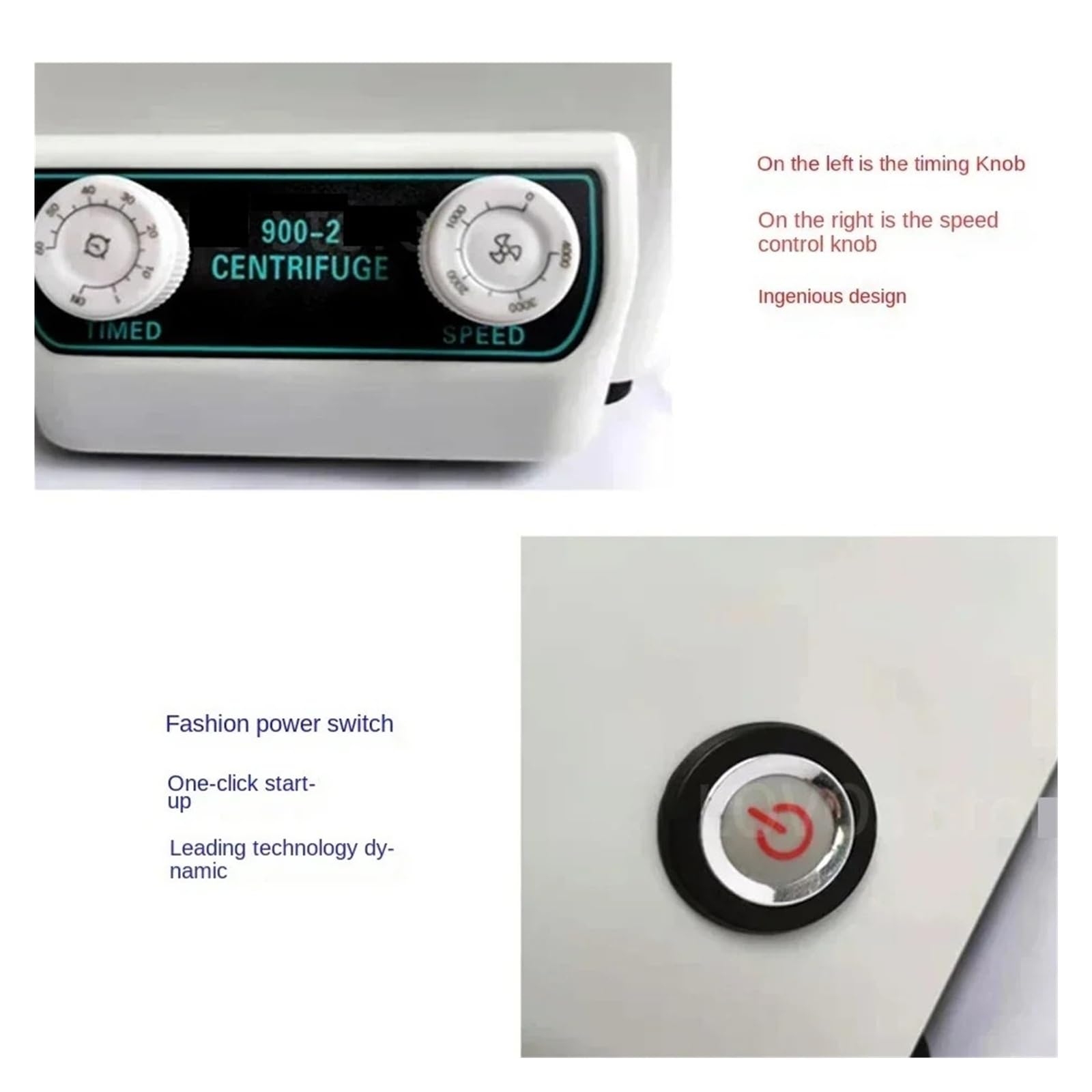 Centrífuga eléctrica de laboratorio 900-2, baja velocidad, 4000 rpm, 2086 x g, 6 x 20 ml, PRP/PRF, máquina centrífuga independiente Control de velocidad