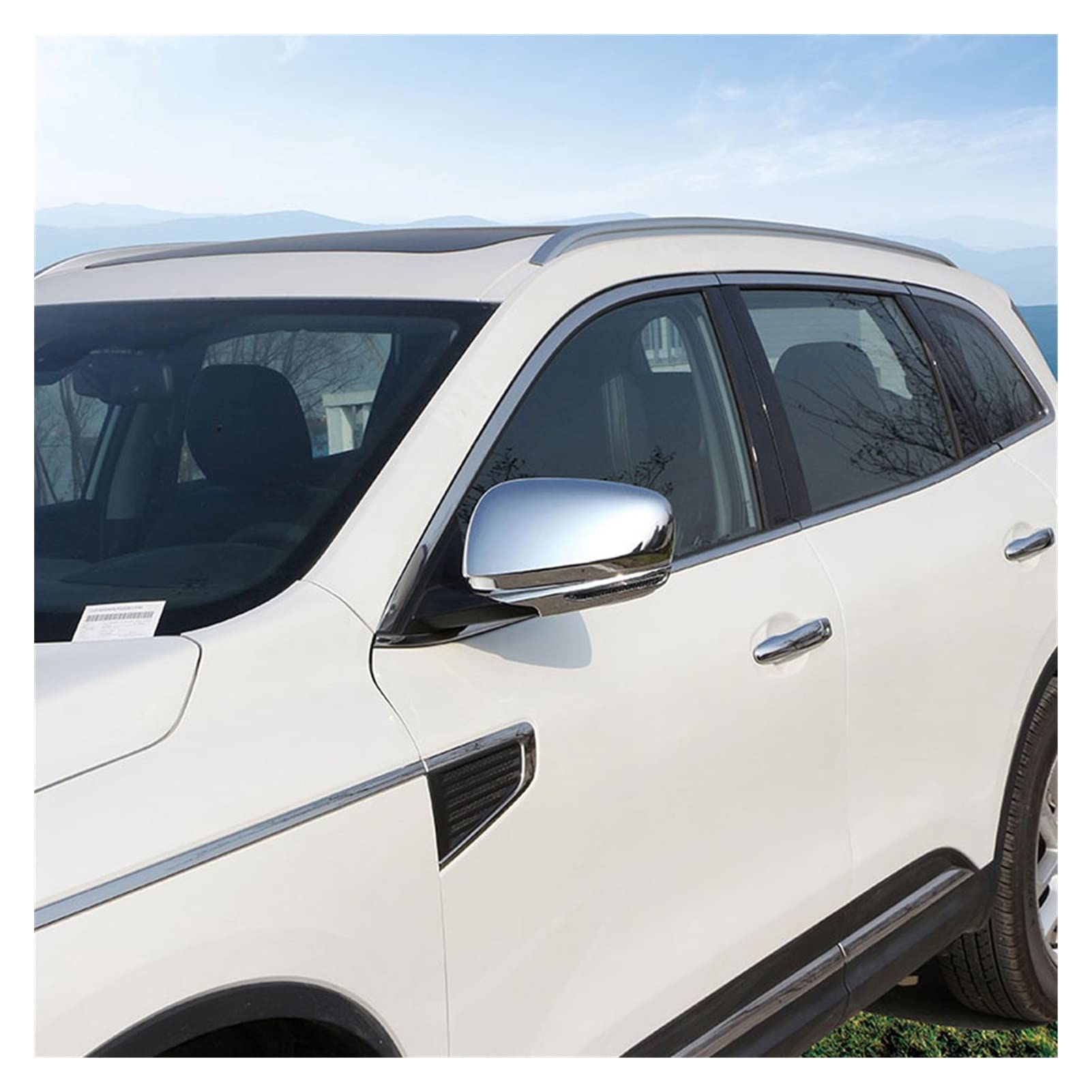 Tappi specchietti Laterali Calotte specchietti Per Renault Per Kadjar 2016 2017 2018 2019 ABS Decorazione Car Rear View Retrovisore Laterale Copertura Dello Specchio Di Vetro Trim Frame 2 Pz