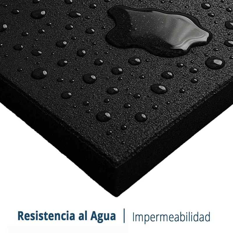 Pavimentos Arquiservi - Losetas de Caucho Reciclado para Suelo de Gimnasio 100x100x2 cm Negro - Unitario (1m²) - Antideslizante y Aislante - Ideal para Fitness, Yoga y Funcionales