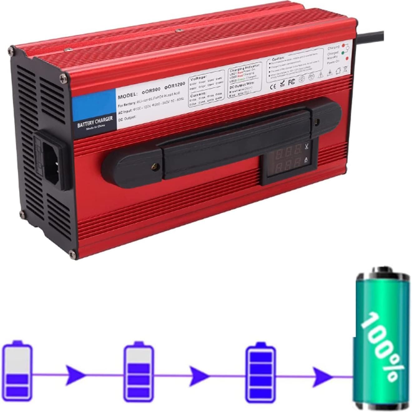 Chargeur de Batterie au Plomb 36V, 5a/6a/8a, pour voiturette de Golf, Chargeur Intelligent avec Charge de Maintien