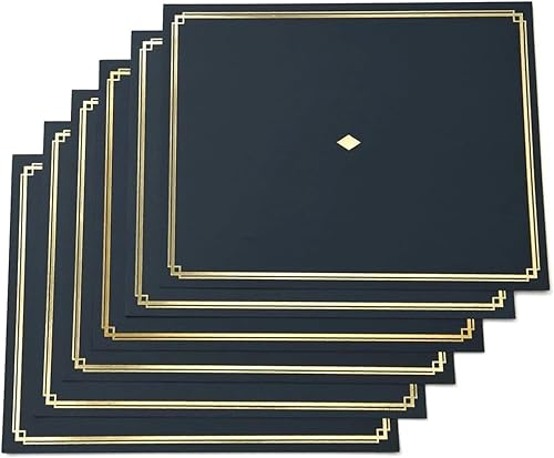 Vista 17 de Gartner Studios Gris con soportes para certificados de lámina plateada, papelería personalizada, 9.5 x 11.875 pulgadas, 6 unidades Gris con plata