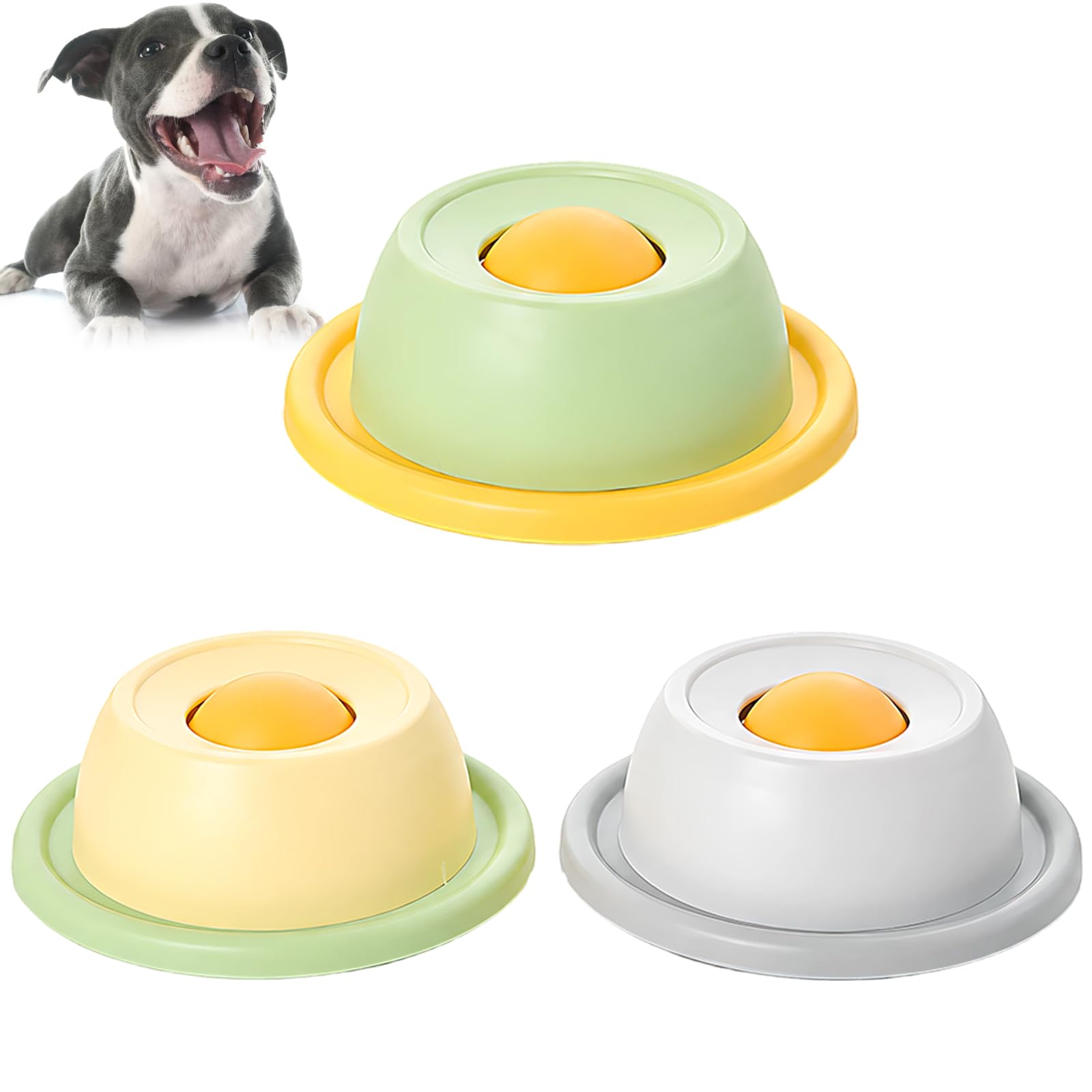 TUBAWD 3PCS Slow Feeder Pet Bowl, Dog Licking Bowl with Ball, Lick Ball for Dogs, Dog Lick Bowl, Pet Licking Mat, Engaging Activity for Dogs and Cats