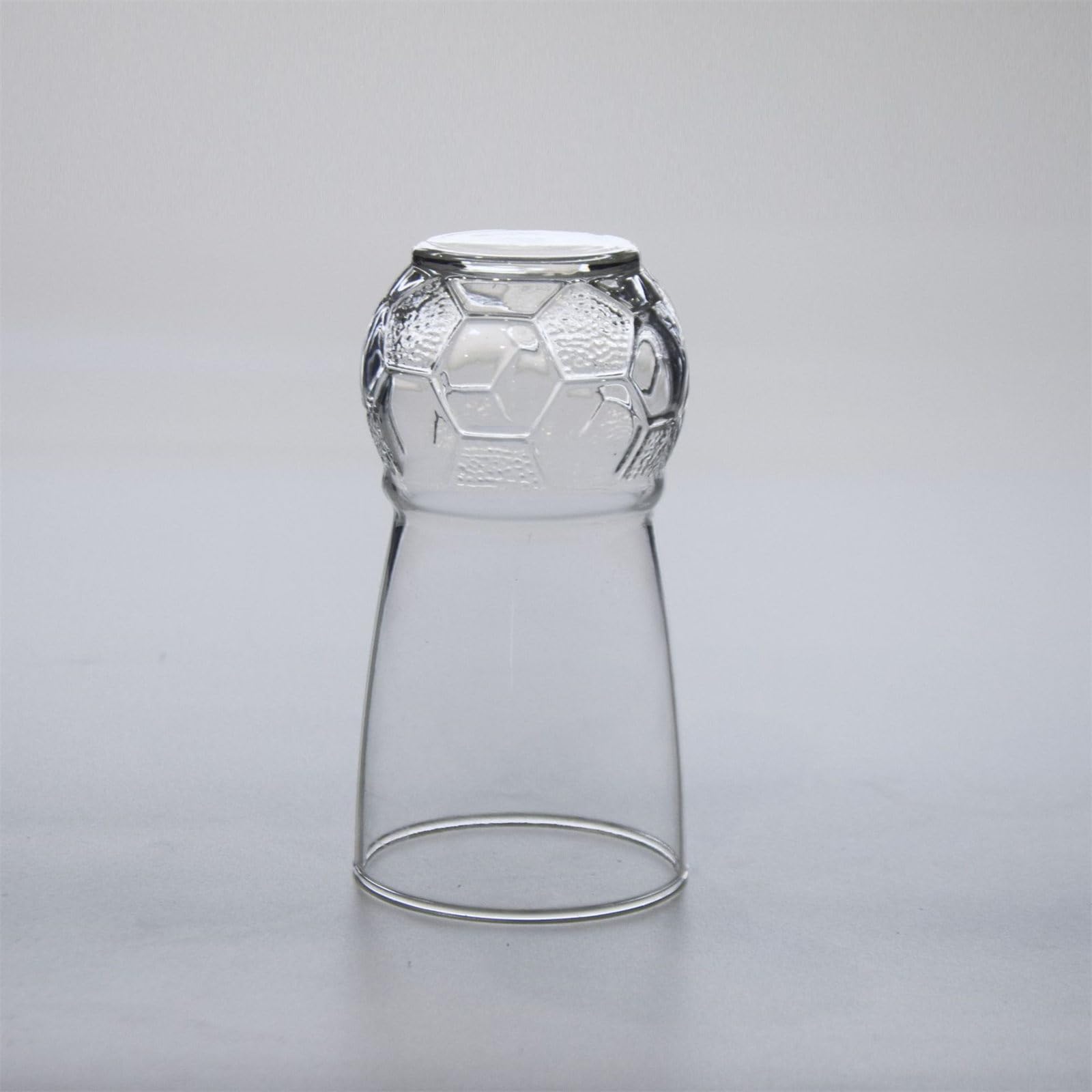 6 Stück durchsichtige Fußball Design Glasbecher, 450 ml, großes Fassungsvermögen, Uhrenspiel Trinkgeschirr für Bier und Getränke, Fußball Biergläser