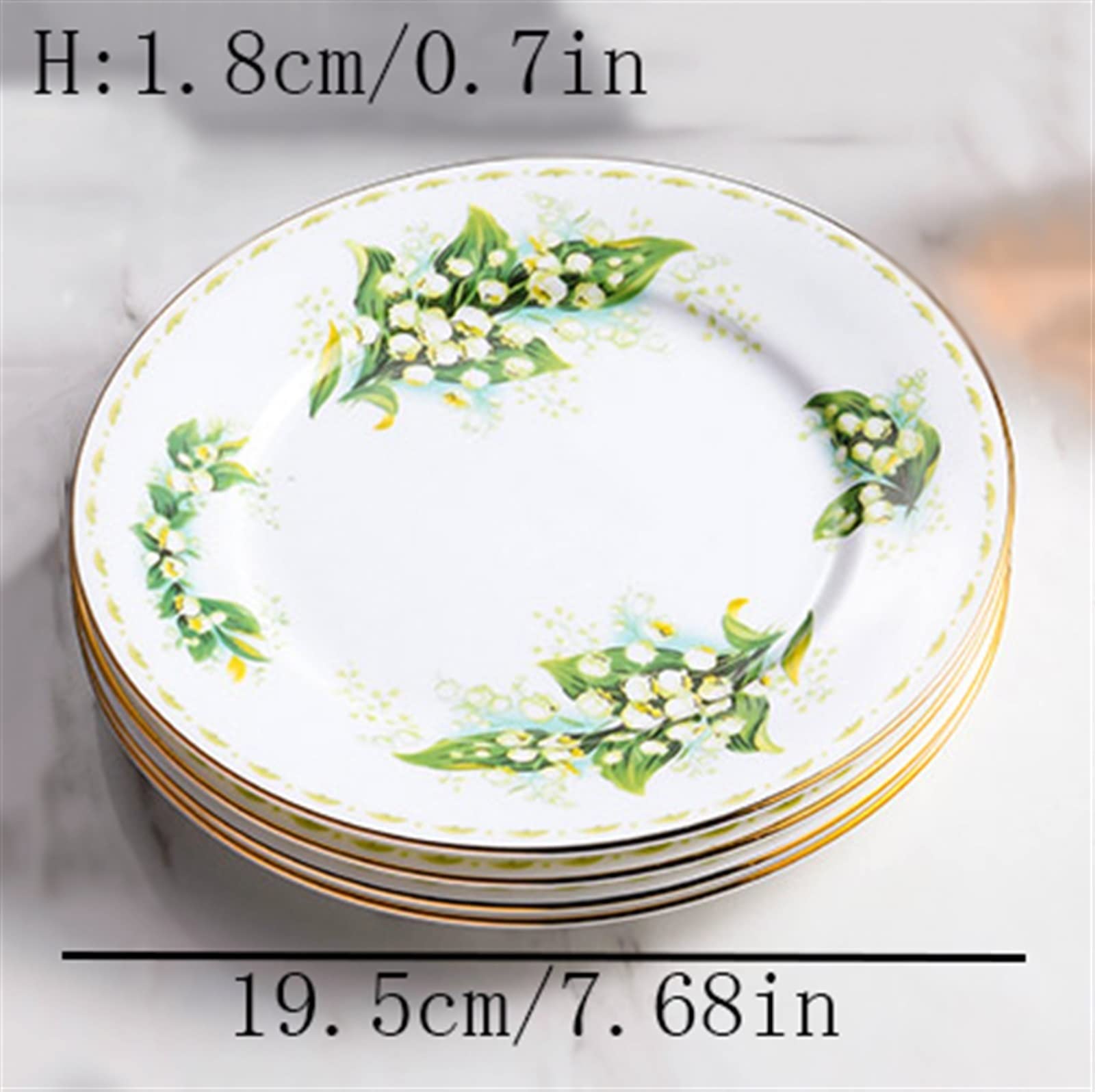 Talerze Obiadowe Ceramiczny talerz do jadalni Zastawa stołowa użytku domowego Talerz deserowy Przedni Biały Phnom Penh Płaski Zestaw talerzy 10 sztuk