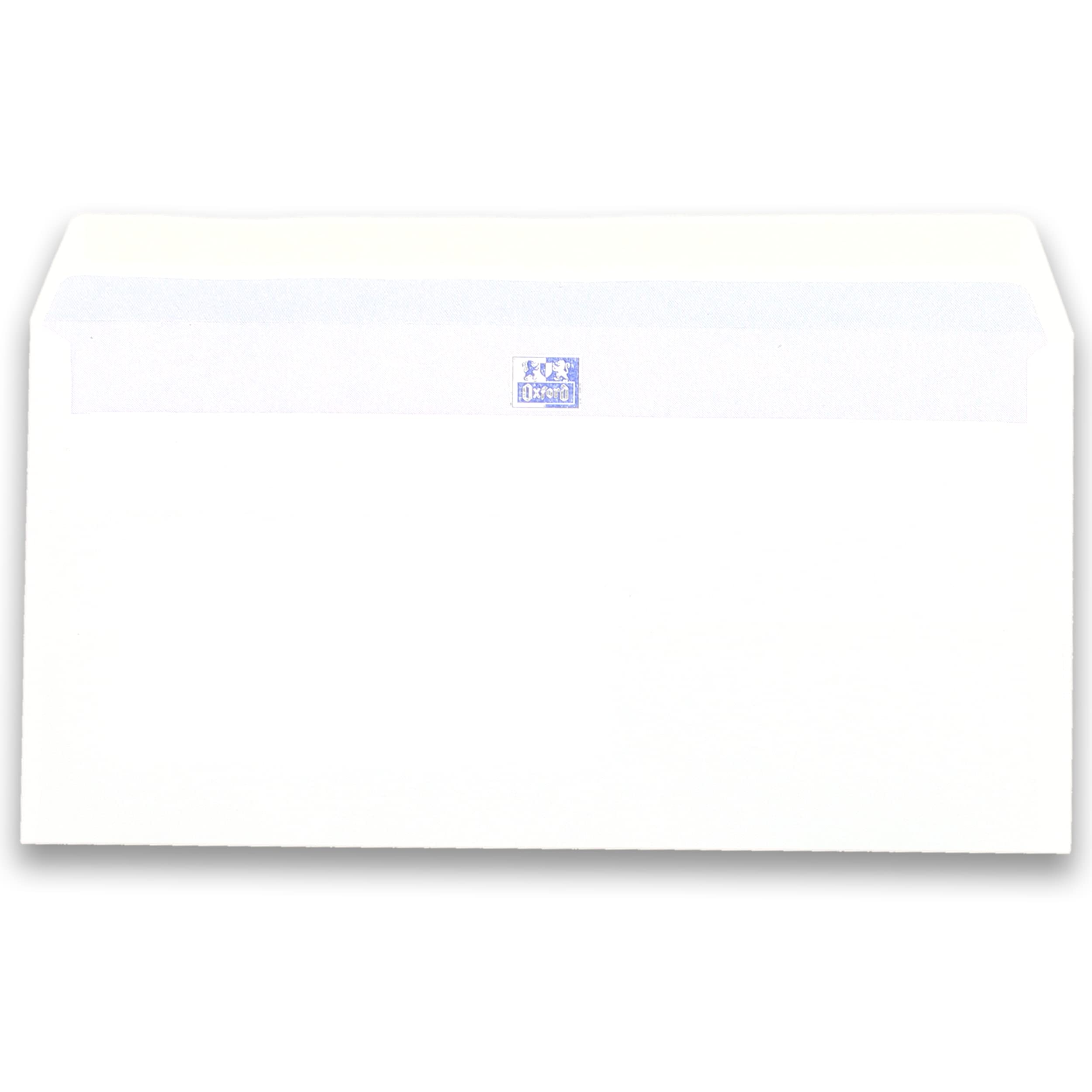 Image secondaire de Oxford 100102009 Boîte de 500 Enveloppes auto-adhésives format 110 x 220 mm avec fenêtre 45 x 100 mm Blanc