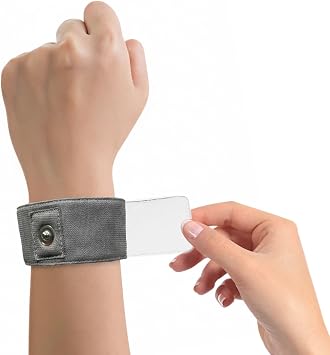 Grounding Wrist Strap, Grounding Bracelet with 15 Feet Grounding Cord, Earth-Connected Grounding Wristband for Sleep Silver Fiber