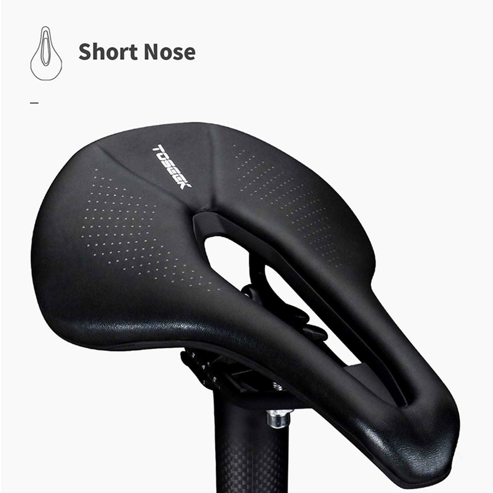 Sella Bici, Sella Bici Traspirante e Confortevole Damping,Design Ergonomic Light Pelle di Fibra Bicycle Seat Adatta, per MTB Mountain Bike e Bici da Strada,Orange