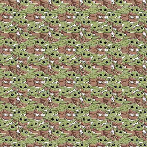 Quilting Cotton for Sewing - Star Wars Collection - 100% Cotton - Soft, Decorative Material - Pre-Cut 44-45 Inches Wide x 2 Yards - by Camelot Fabric (Child Poses Stack Multi)