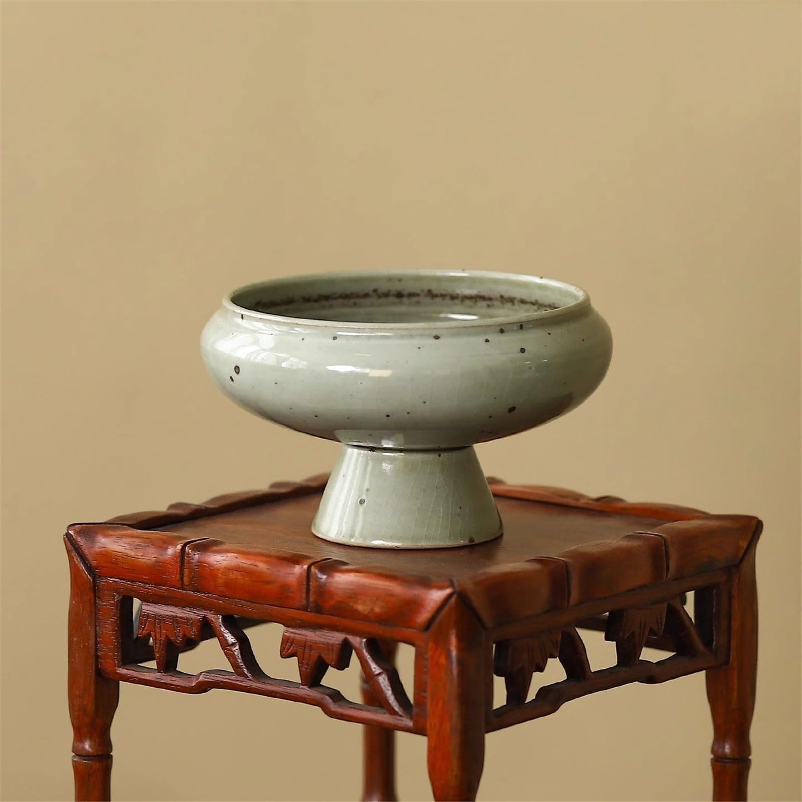 Sottovasi per Piante Vassoio raccogli Gocce Alto in Ceramica da Tavolo, for composizioni Floreali Cinesi, for Interni ed Esterni