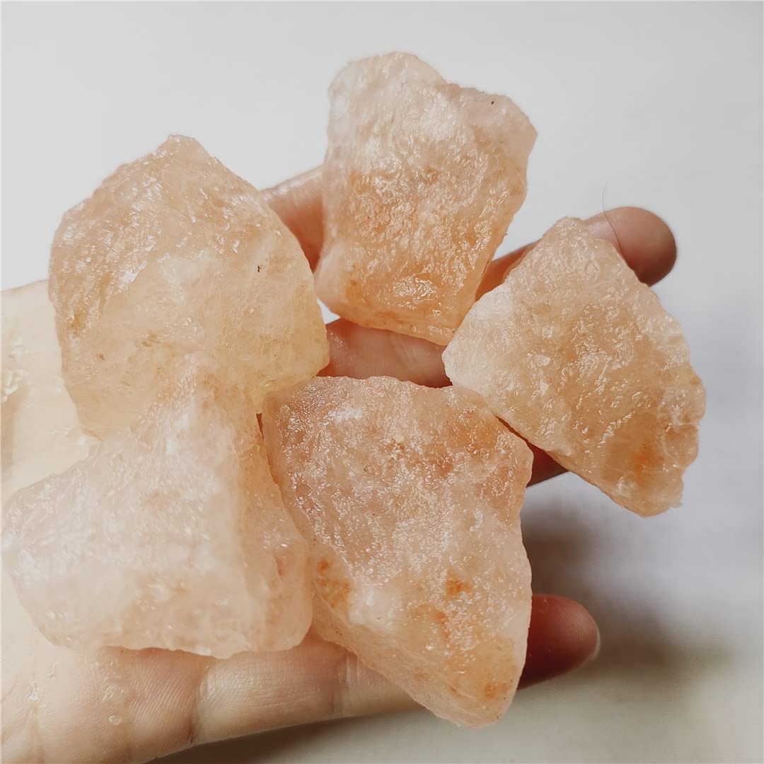 decoración de la habitación Joyería de piedra Cristales y piedras naturales Cristal natural Sal naranja Piedra cruda Sin fuego Difusión aromática Piedra Decoración Desmagnetización Piedra Acuario 3-4