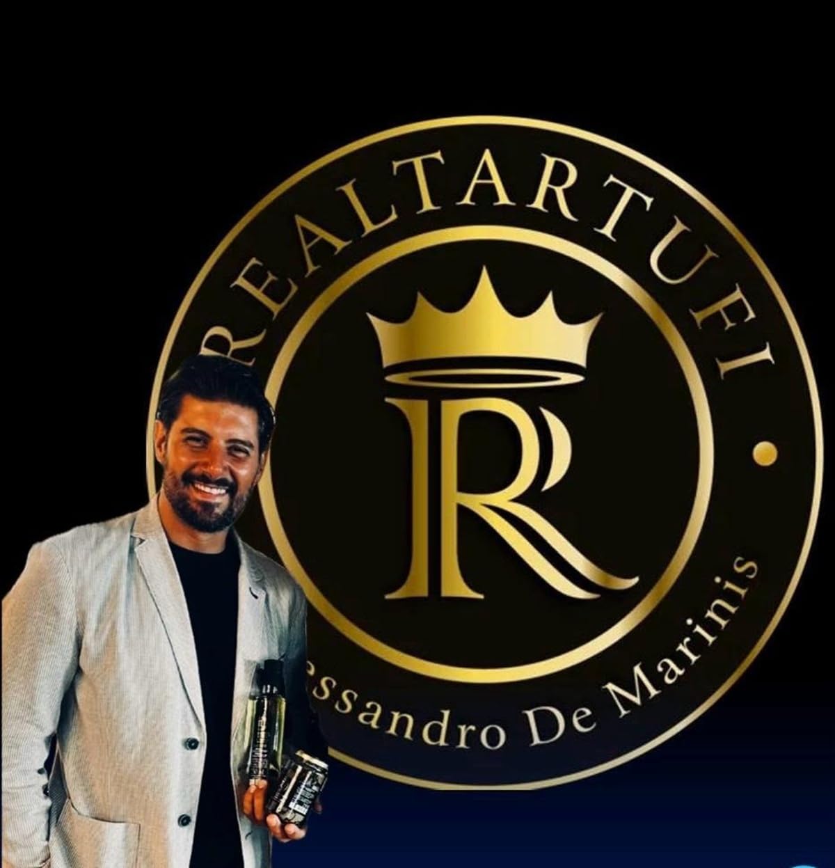 RealTartufi – Olio d’Oliva al Tartufo bianco 250 ml, Condimento Gourmet Italiano Aromatizzato, Olio tartufato per Pasta, Carne, Pizza, Insalate, Regalo Cucina