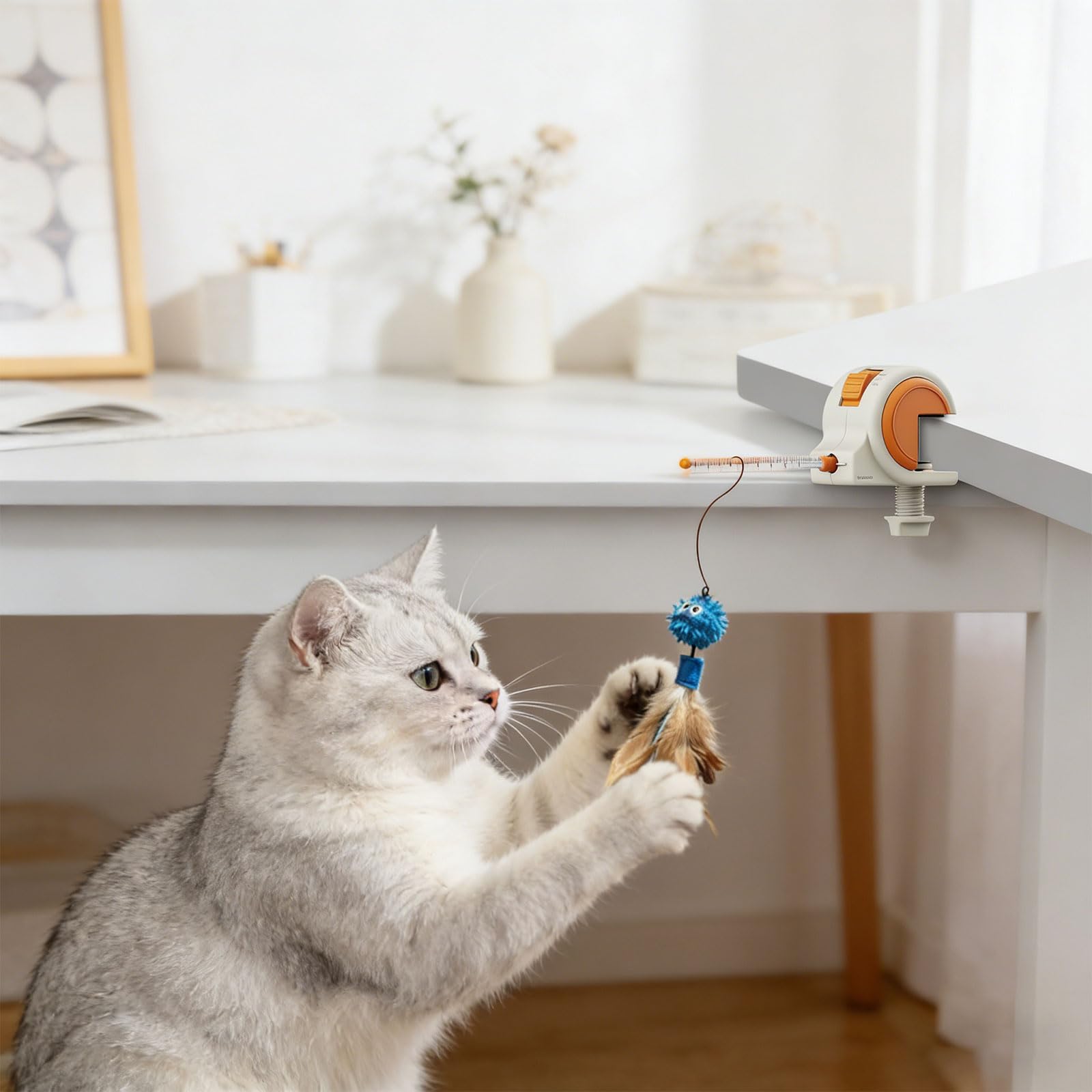Jouet intelligent automatique avec mouvements et détachable pour jouer et faire de l'exercice interactif, jouet intelligent automatique pour chats avec mouvements et détachable pour jouer et faire de