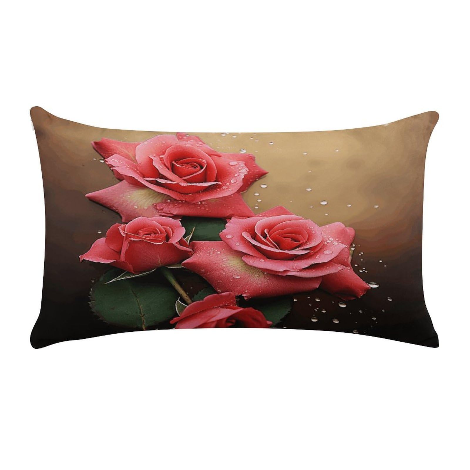 Wsoihfec Style Rosescushion Case Throw Pillow Cover