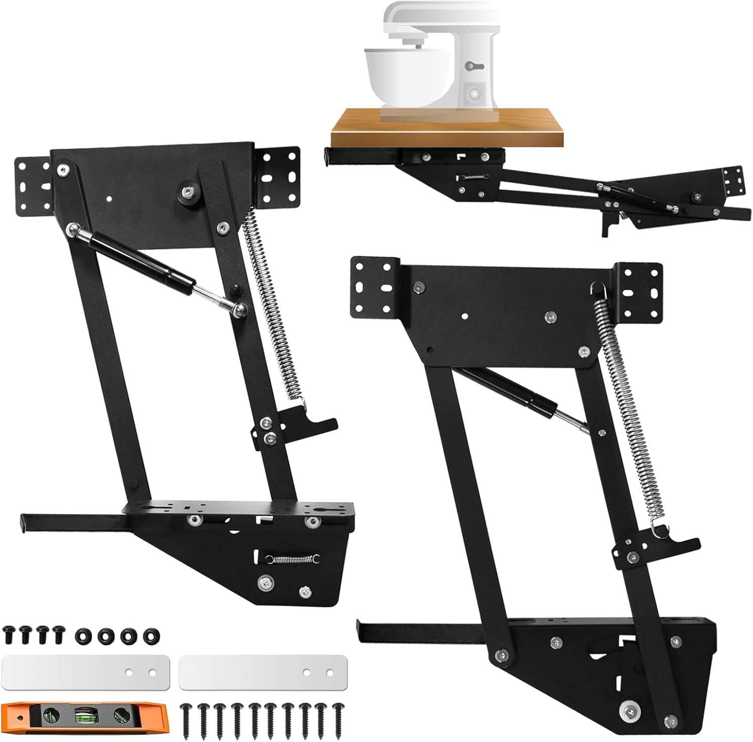 New Upgrade Mini Mixer Lift for Cabinet Appliance Lift for Kitchen with Soft-Close Holds Up to 60 LBS, Minimum Applicable Cabinet Size 18 * 14.3 Inch Easier to Open and Simpler to Install