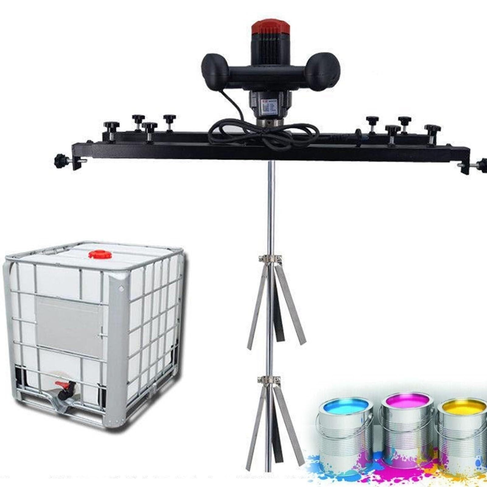 Agitador de Tambor Comercial, máquina mezcladora de Pintura IBC, máquina mezcladora de Tanque eléctrica de 3280 W con Soporte para Colgar, Equipo de Mezcla (