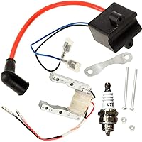Vista 6 de HIAORS Kit de Bobina de Encendido CDI, Bobina Magnética y Bujía para Bicicleta Motorizada de 80cc, 50cc, 49cc, Motor de 2 Tiempos PK80 BT80 YD100