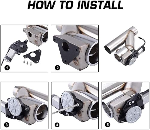 Miniatura 2 de SPELAB Kit de tubo de válvula de escape de acero inoxidable de 2" (2.0 pulgadas)