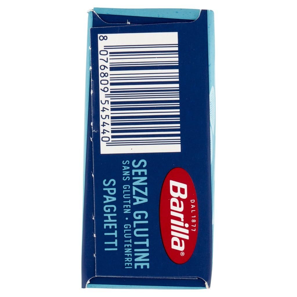 12x Barilla Pasta Spaghetti Senza Glutine,Glutenfreie Nudeln aus weißem Mais, gelbem Mais und braunem Reis 400g + Beni Culinari Kostenloser Schlüsselanhänger