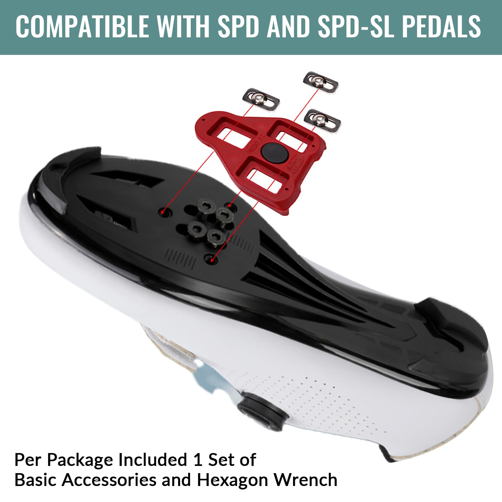 FANSU Fahrradschuhe für Herren und Damen, Rennradschuhe mit Delta-Cleats, kompatibel mit Look SPD-SL