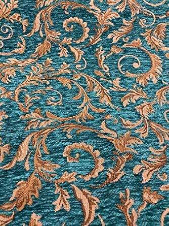 Upholstery Chenille on Floral Leaf Drapery Home Fabric the Yard 56" Wide Marina