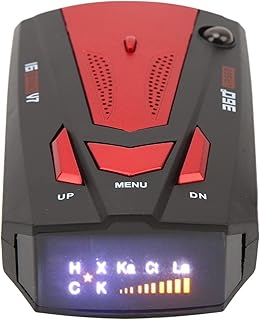 Radar Detector for Cars, Long Range Real Time Vehicle Speed Alert System Built in GPS, Mute Memory, 360 Degree Automatic Detection, Voice Alerts & OLED Display, City/Highway Mode