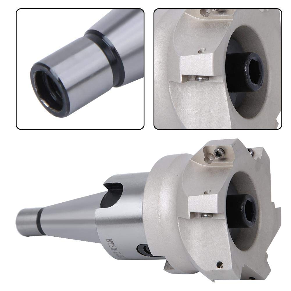 Planfräser, Spannzangenhalter NT30-FMB27 + BAP400R-80-27-6-Flötenfräser + APMT1604 Einsätze(10PCS Milling Inserts)
