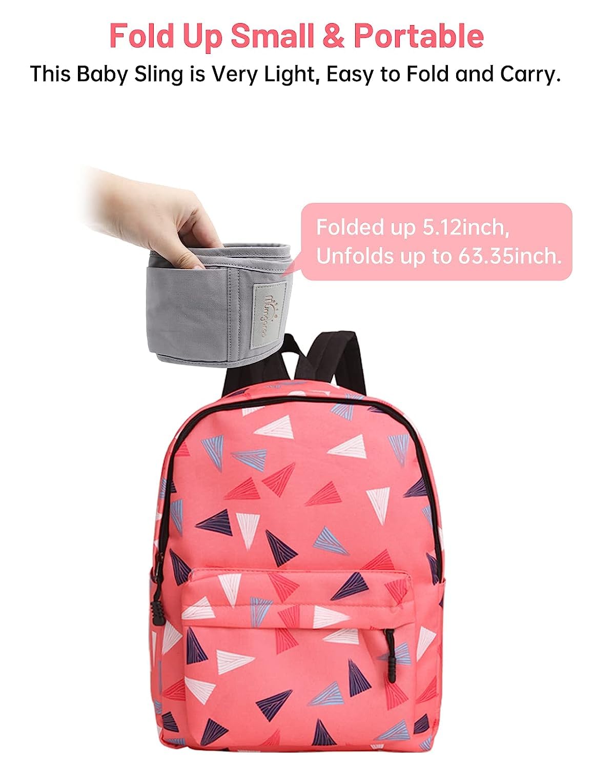 Fular Nosidełko, mumgaroo wielofunkcyjne nosidełko On the Go, plecak dziecięcy All Seasons dla niemowląt do 36 miesięcy, do 15 kg