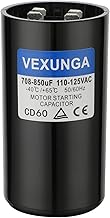 708-850 uF MFD 110-125 VAC 50/60 Hz Round Motor Start Capacitor CD60 Single Phase Capacitors for AC Motors Starting or Pool Pump or Well Pump