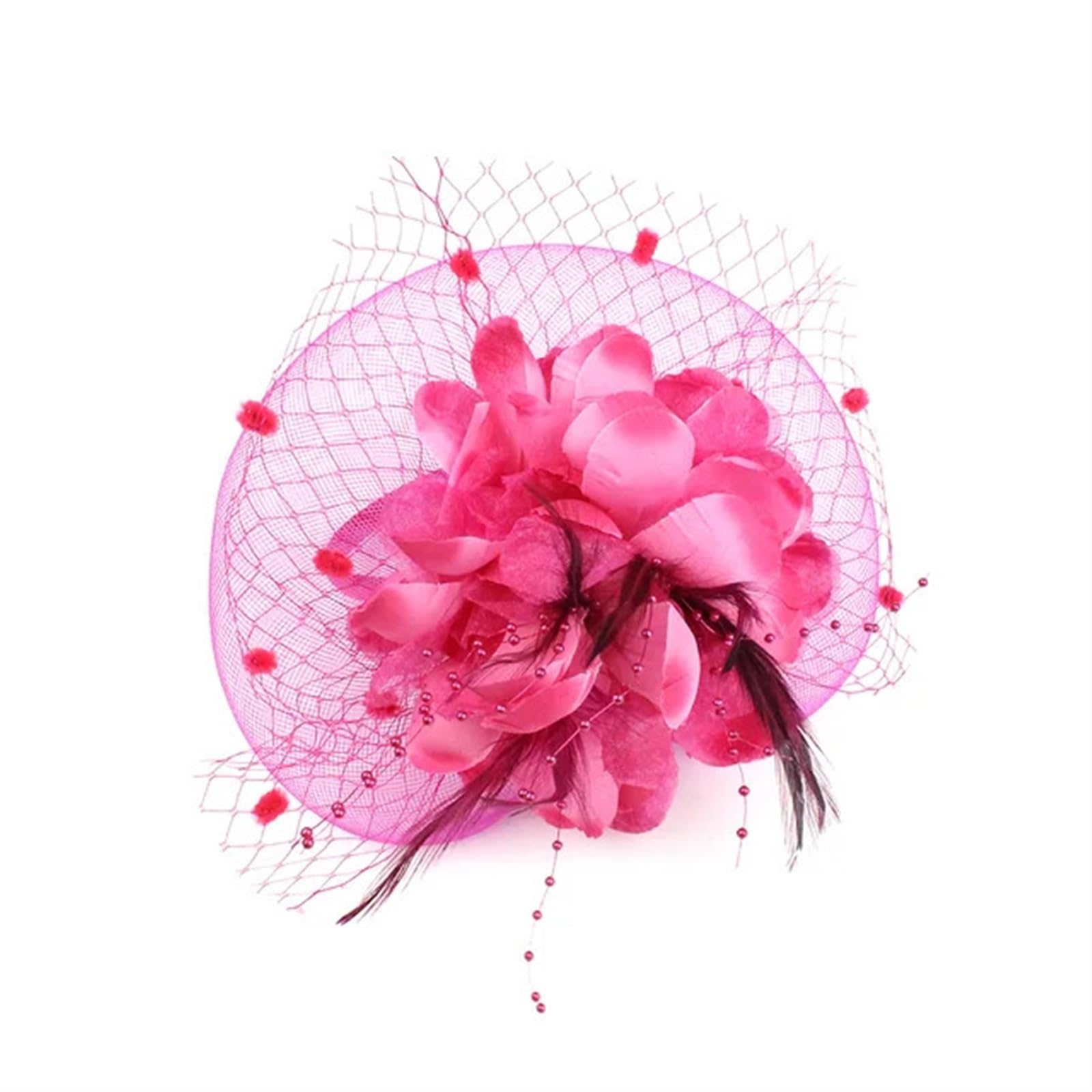 UALXPAO Wedding Hats Fascinator Feather Headpiece for Women, Floral Hat Cocktail Wedding Bridal Tea Party for Tea Party,Weddings(Color5)