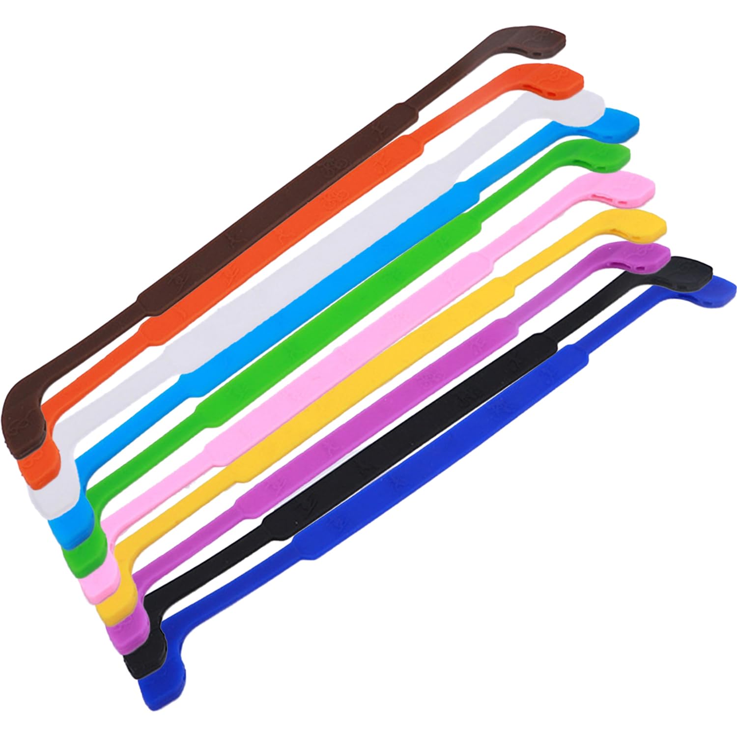 10 Articles Sangles de Lunettes en Silicone, Silicone Retenue de Lunettes Sports, Retenue de Lunettes Antidérapante, Sangles de Lunettes Réglables, pour Sports Enfants Adultes