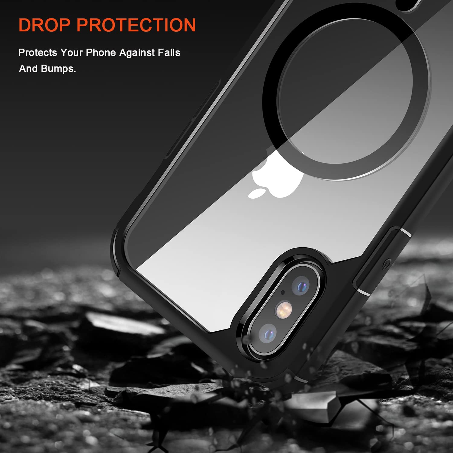 Cover TENDLIN Per IPhone 13 Pro Con MagSafe: Trasparente Rigida PC + Paraurti TPU Morbido Nero, Antiurto, Sottile - 6