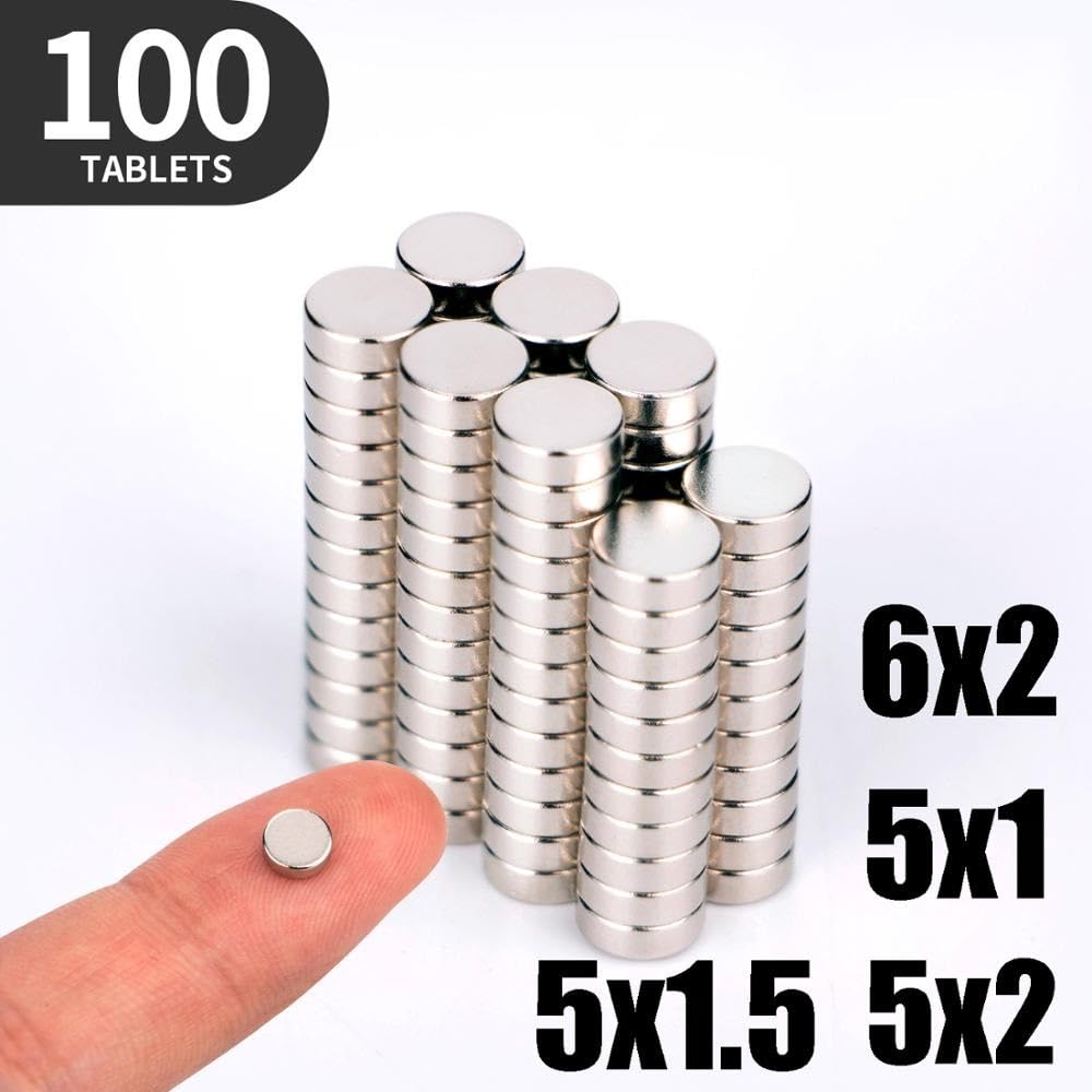 20 40 80PCS/Lot 6x2 5x1 5x1.5 5x2mm Hot Small Round Rare Earth Neodymium Magnet(80pcs(5x1.5))