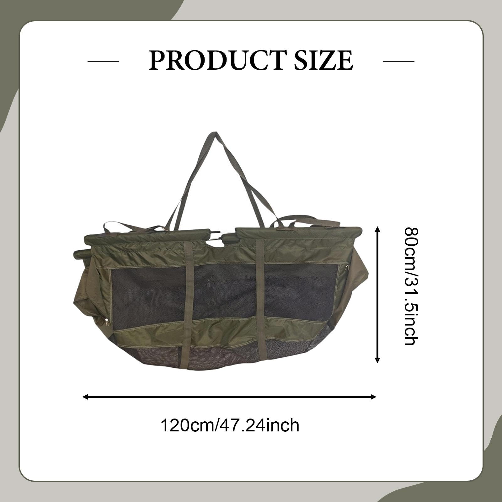 Bolsa de Transporte de Pescado de Gran Capacidad, Multifuncional, para Artículos de Pesca.