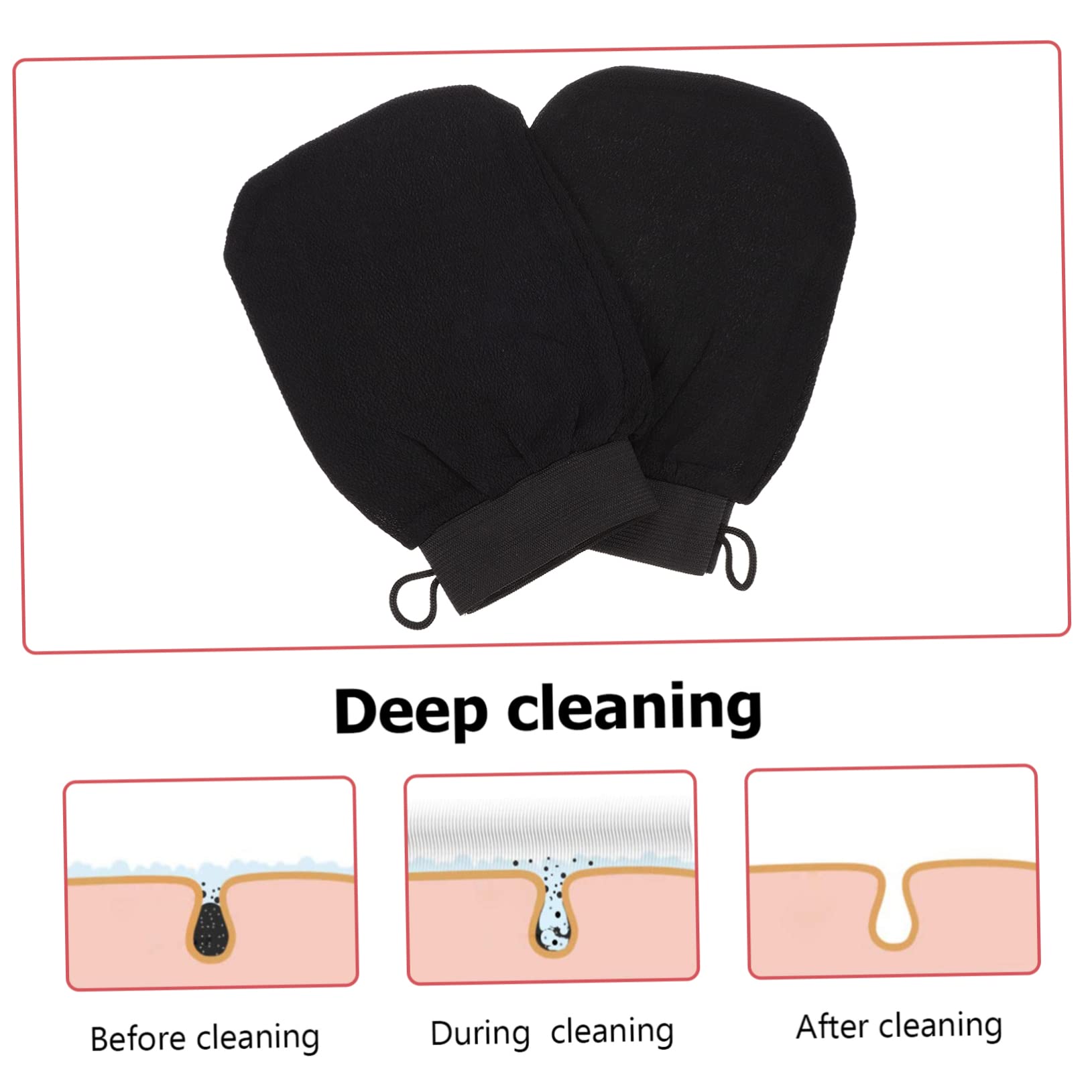 Mobestech 10pezzi Guanto Esfoliante Per Guanti Da Bagno Antiscivolo Massaggio e Scrub Per Liscia e Morbida Rimuove Cellule Morte e Cutina Design Ergonomico Per Uso Quotidiano
