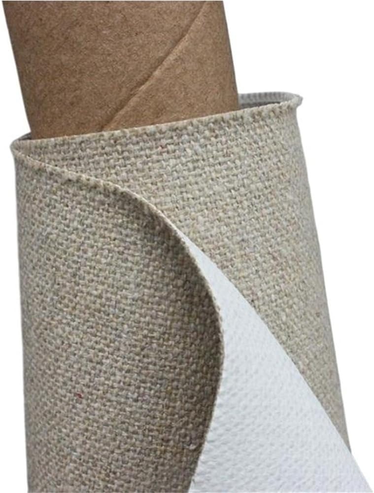 1 Piece Linen Blend Primed Canvas Roll 98cm*500cm, Fine/Medium/Texture/Rough Texture Canvas for Oil Painting(550)