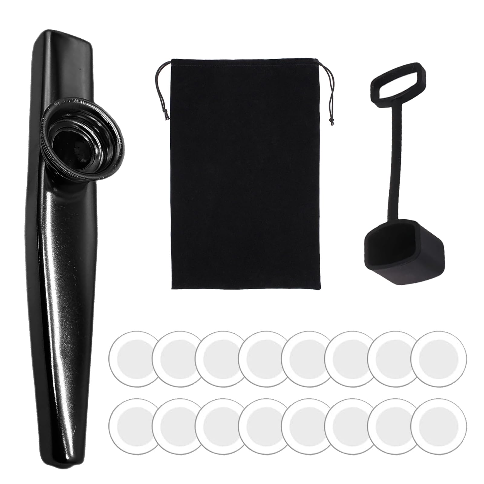 Kazoo In Metallo Per Bambini - Strumento Musicale Portatile Con 16 Membrane, Facile Da Usare - Foto 2