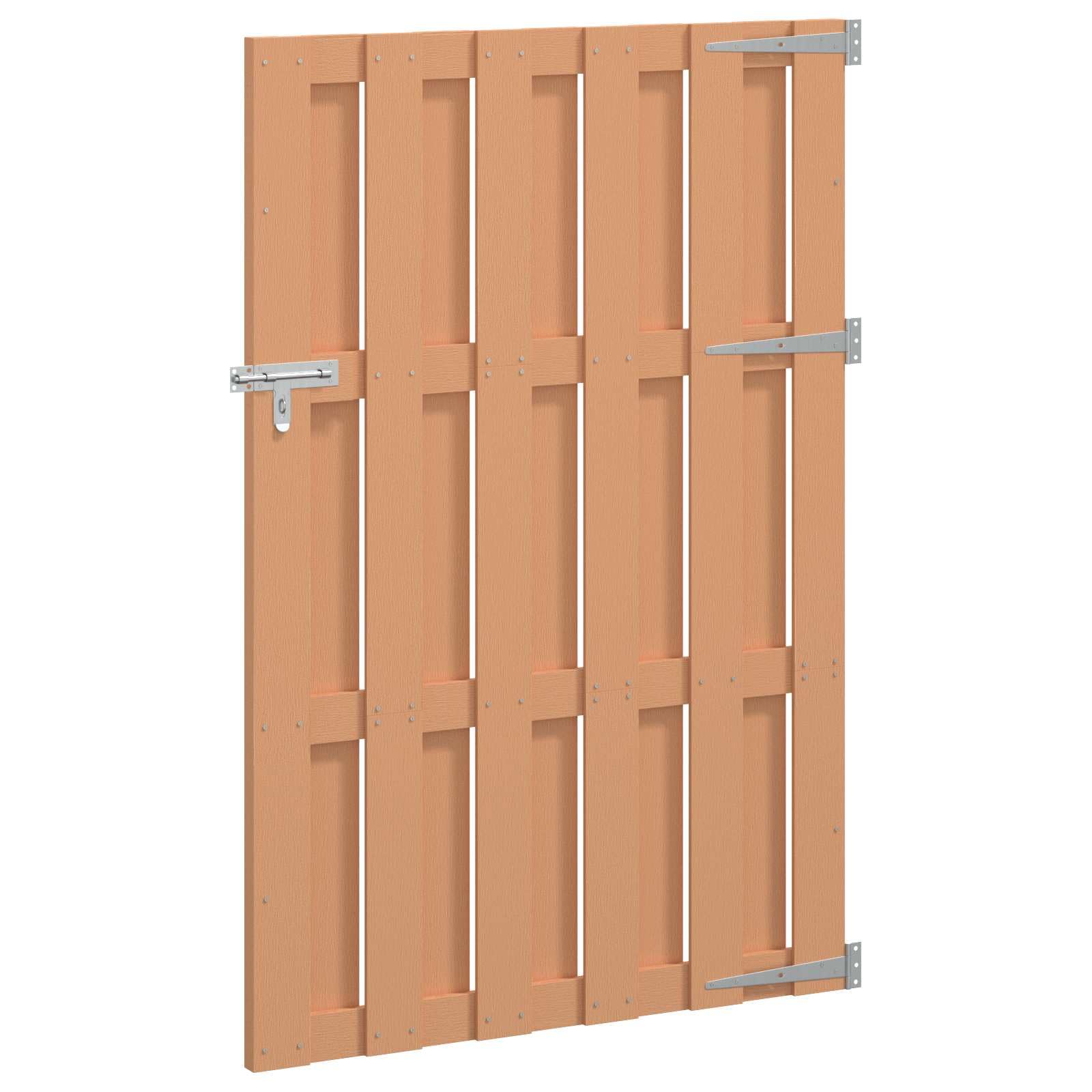 Vidaxl Brown Garden Gate 100 X 150 Cm Wpc And Aluminium