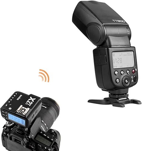Miniatura 2 de Godox TT600 HSS 18000s Flash Speedlite con transmisor de disparo remoto Godox X2T-C, sistema inalámbrico X 2.4G integrado compatible con Canon