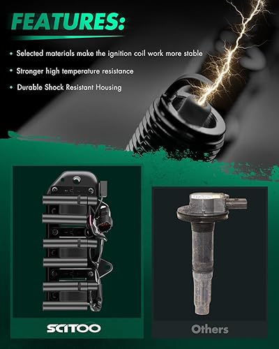 Vista 284 de SCITOO 1 bobinas de encendido con 4 bujías de iridio para Chevrolet 2011-2015 Cruze 1.4L 2016 Cruze Limited 1.4L 2012-2020 Sonic 1.4L 2013-2021 Trax