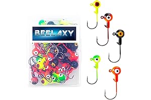 1/4oz Round Jig Heads 5pcs Fishing Lures Jig Heads, Premium Sharp Black...