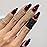 Magrace Press on Nails Medium Coffin Fake Nails Tips Wine Red False Nails Press on 24 Pcs Stick on Nails for Women and Girls (A-9)