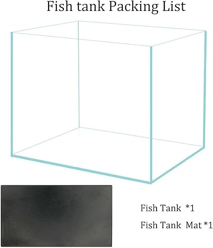 3 Gallon Glass Fish Tank, Easy to Maintain Small Aquarium for Betta/Goldfish/Snails/Shrimp and Aquatic Planting.(5 Gallon)