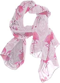 Use4 Rose Flamingo Flower Chiffon Silk Long Scarf Shawl Wrap