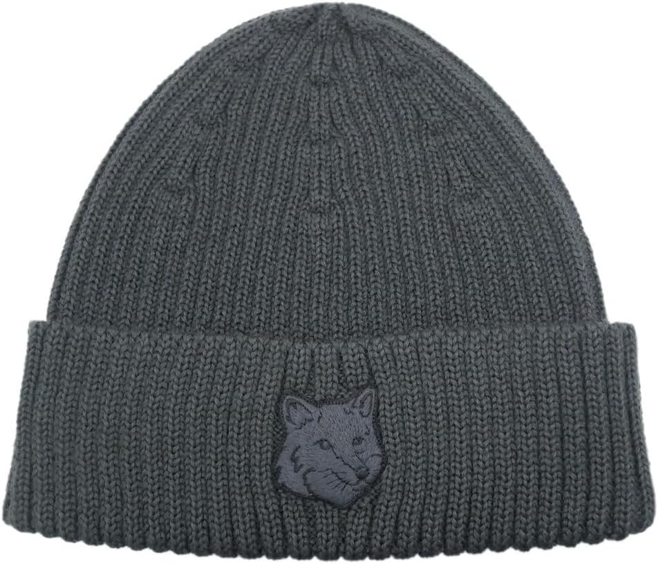 MAISON KITSUNE メゾンキツネ ニットキャップ/ビーニー | メンズ・ブランド一覧,□ M,MAISON KITSUNE | モダンブルー [メゾン キツネ] メンズ レディース ニットキャップ MM06111 1022 / BOLD FOX HEAD BEANIE ダー